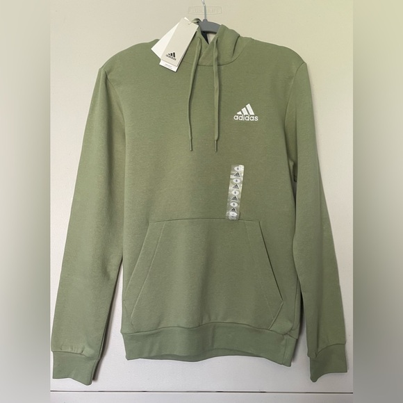 NWT Adidas Men’s Small Green Hoodie with Kangaroo Pocket - Picture 1 of 7